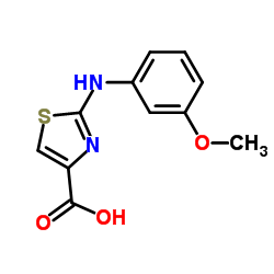 2-(3-METHOXY-PHENYLAMINO)-THIAZOLE-4-CARBOXYLIC ACID结构式