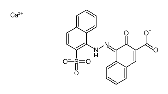 3-Hydroxy-4-[(2-sulfo-1-naphthalenyl)azo]-2-naphthalenecarboxylic acid calcium salt structure
