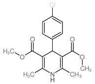 Dimethyl 4-(4-chlorophenyl)-2,6-dimethyl-1,4-dihydropyridine-3,5-dicarboxylate structure