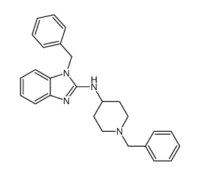 (1-Benzyl-1H-benzoimidazol-2-yl)-(1-benzyl-piperidin-4-yl)-amine Structure