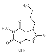 8-bromo-7-butyl-1,3-dimethyl-purine-2,6-dione Structure