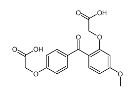 Acetic acid, (2-(4-(carboxymethoxy)benzoyl)-5-methoxyphenoxy)- Structure