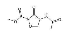 2-Isoxazolidinecarboxylicacid,4-(acetylamino)-3-oxo-,methylester,(R)-(9CI) structure