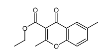 Ethyl 2,6-dimethyl-4-oxo-4H-chroMene-3-carboxylate Structure
