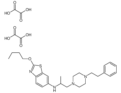 2-butoxy-N-[1-[4-(2-phenylethyl)piperazin-1-yl]propan-2-yl]-1,3-benzothiazol-6-amine,oxalic acid结构式