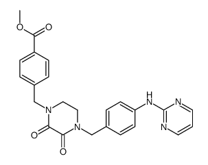 methyl 4-[[2,3-dioxo-4-[[4-(pyrimidin-2-ylamino)phenyl]methyl]piperazin-1-yl]methyl]benzoate Structure