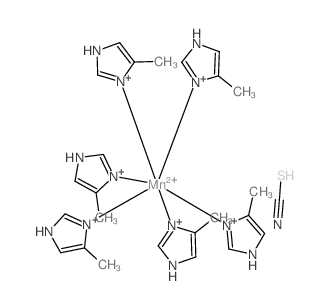 manganese(+2) cation; 4-methyl-3H-imidazole; thiocyanic acid Structure
