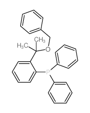 diphenyl-[2-(2-phenylmethoxypropan-2-yl)phenyl]phosphane结构式