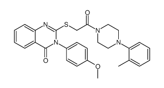 3-(4-methoxyphenyl)-2-[2-[4-(2-methylphenyl)piperazin-1-yl]-2-oxoethyl]sulfanylquinazolin-4-one Structure