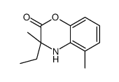 3-ethyl-3,5-dimethyl-4H-1,4-benzoxazin-2-one结构式
