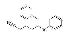 5-phenylsulfanyl-6-pyridin-3-ylhex-5-enenitrile Structure
