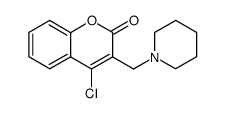 4-chloro-3-(piperidin-1-ylmethyl)-2H-chromen-2-one结构式