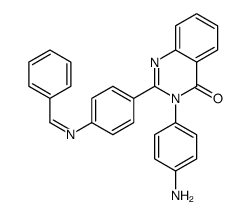3-(4-aminophenyl)-2-[4-(benzylideneamino)phenyl]quinazolin-4-one结构式