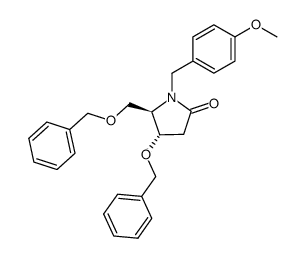 (4S,5R)-4-benzyloxy-5-benzyloxymethyl-1-(4-methoxybenzyl)pyrrolidin-2-one Structure