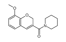 (8-methoxy-2H-chromen-3-yl)(piperidin-1-yl)methanone Structure
