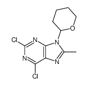 2,6-dichloro-8-methyl-9-(tetrahydropyran-2-yl)purine Structure