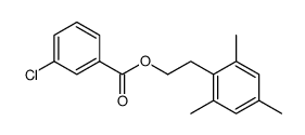 2,4,6-trimethylphenethyl 3-chlorobenzoate Structure