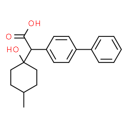 alpha-(1-Hydroxy-4-methylcyclohexyl)-biphenylacetic acid, trans-(+)- Structure