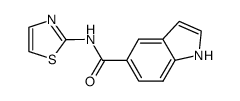 1H-indole-5-carboxylic acid thiazol-2-ylamide Structure