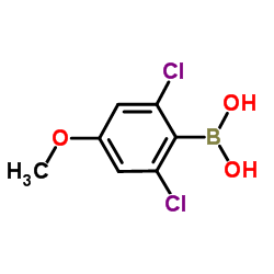 (2,6-二氯-4-甲氧基苯基)硼酸结构式