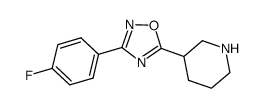 3-[3-(4-fluoro-phenyl)-[1,2,4]oxadiazol-5-yl]-piperidine结构式