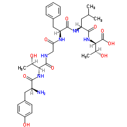 (D-Thr2)-Leu-Enkephalin-Thr结构式