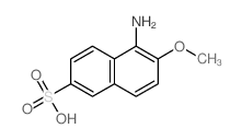 2-Naphthalenesulfonicacid, 5-amino-6-methoxy-结构式