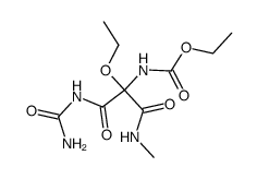 ethoxy-ethoxycarbonylamino-malonic acid methylamide ureide结构式