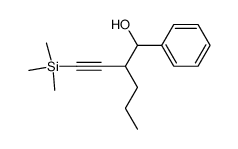1-Phenyl-2-trimethylsilanylethynyl-pentan-1-ol结构式