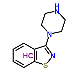 3-(哌嗪-1-基)苯并[d]异噻唑盐酸盐结构式