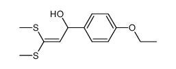 1-(4-ethoxyphenyl)-3,3-bis(methylthio)prop-2-en-1-ol Structure