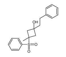 3-(benzenesulfonyl)-3-methyl-1-(2-phenylethyl)cyclobutan-1-ol结构式