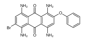 1,4,5,8-tetraamino-2-bromo-6-phenoxyanthracene-9,10-dione结构式