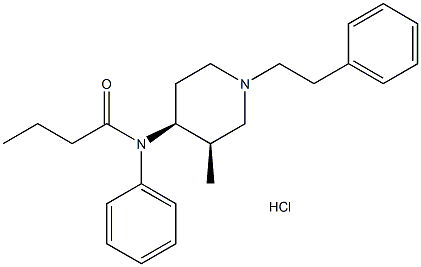 cis-N-[3-methyl-1-(2-phenylethyl)-4-piperidinyl]-N-phenyl-butanamide,monohydrochloride结构式