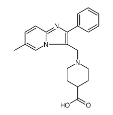 1-(6-METHYL-2-PHENYL-IMIDAZO[1,2-A]PYRIDIN-3-YL-METHYL)PIPERIDINE-4-CARBOXYLICACID结构式