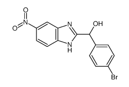 (4-bromo-phenyl)-(5-nitro-1(3)H-benzoimidazol-2-yl)-methanol Structure