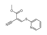 methyl 2-cyano-3-pyridin-2-ylsulfanylprop-2-enoate结构式