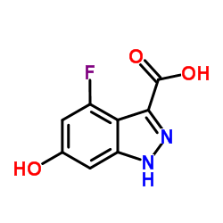 4-FLUORO-6-HYDROXY-3-(1H)INDAZOLE CARBOXYLIC ACID结构式
