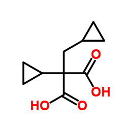 Cyclopropyl(cyclopropylmethyl)malonic acid Structure