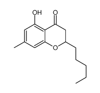 5-hydroxy-7-methyl-2-pentyl-2,3-dihydrochromen-4-one结构式