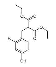 diethyl 2-[(2-fluoro-4-hydroxyphenyl)methyl]propanedioate Structure