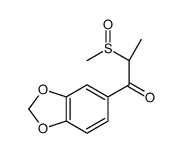 (2S)-1-(1,3-benzodioxol-5-yl)-2-methylsulfinylpropan-1-one Structure