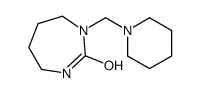 1-(piperidin-1-ylmethyl)-1,3-diazepan-2-one结构式