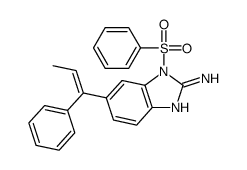 1-(benzenesulfonyl)-6-(1-phenylprop-1-enyl)benzimidazol-2-amine Structure