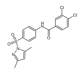 3,4-Dichloro-N-[4-(3,5-dimethyl-pyrazole-1-sulfonyl)-phenyl]-benzamide结构式