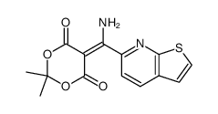 2,2-dimethyl-5-<1-amino-1-(6-thieno<2,3-b>-pyridyl)>methylene-1,3-dioxane-4,6-dione结构式