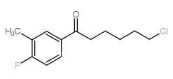 6-CHLORO-1-(4-FLUORO-3-METHYLPHENYL)-1-OXOHEXANE structure
