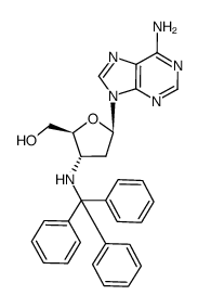 3'-tritylamino-2',3'-dideoxyadenosine结构式
