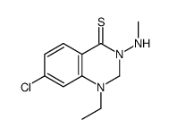 7-chloro-1-ethyl-3-(methylamino)-2H-quinazoline-4-thione结构式