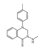 3-Methylamino-1-p-tolyl-2,3-dihydro-1H-quinazoline-4-thione结构式